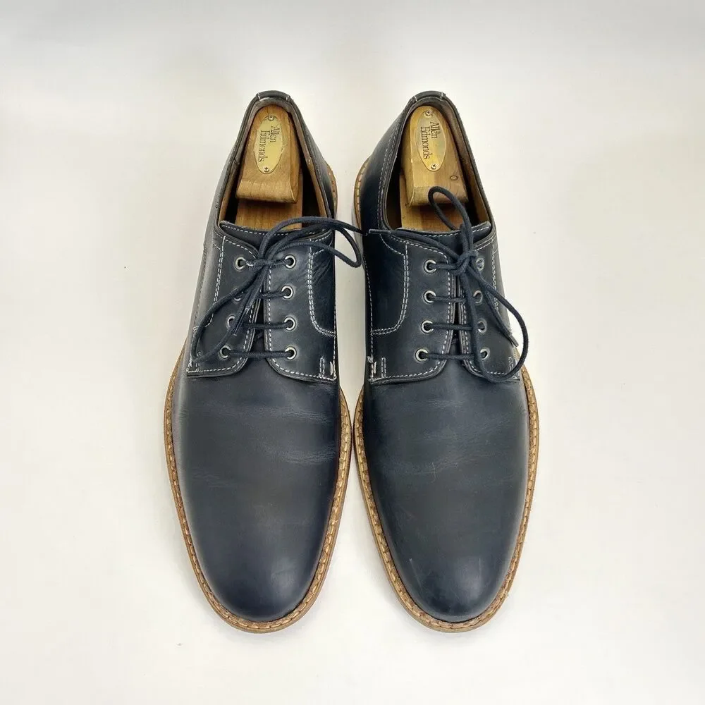 Johnston Murphy J&M 1850 Dress Shoes Mens 11 M Blue Gray Leather Plain Toe Derby
